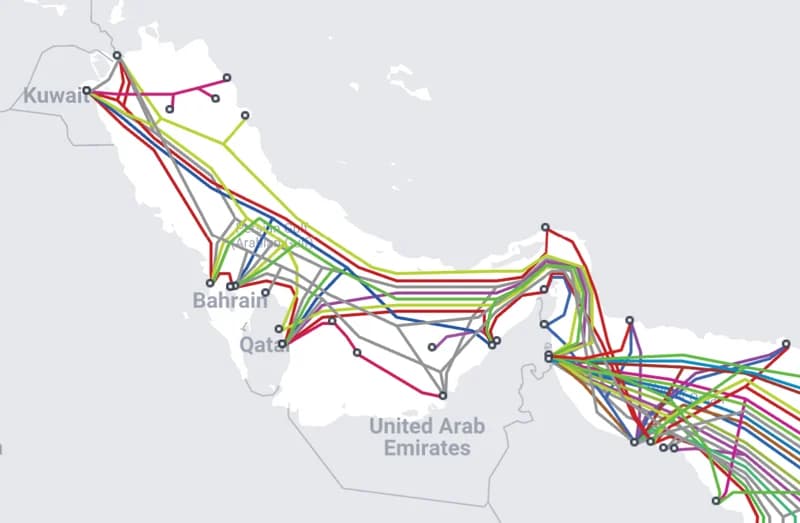 Iran Demands Fees for Undersea Internet Cables in Strait of Hormuz, Pushing Big Tech to Overland Fiber